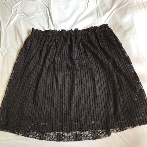 Black lace skirt